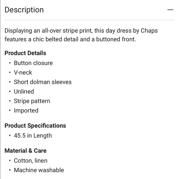 CHAPS Women's Button Front Day Dress S - Picture 4 of 11